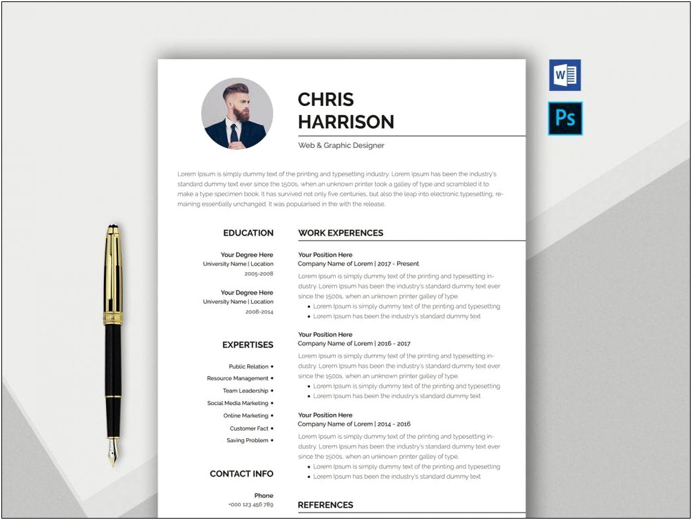 Professional Resume Format Download In Ms Word