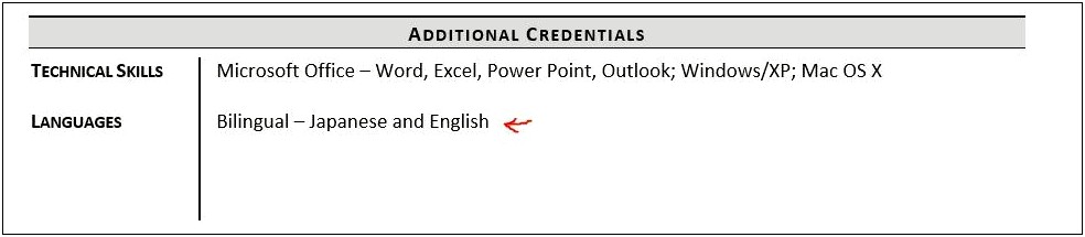 Proficient Levels Of Languages To Put On Resume