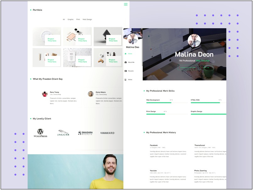 Profyl Personal Vcard Resume Html Template