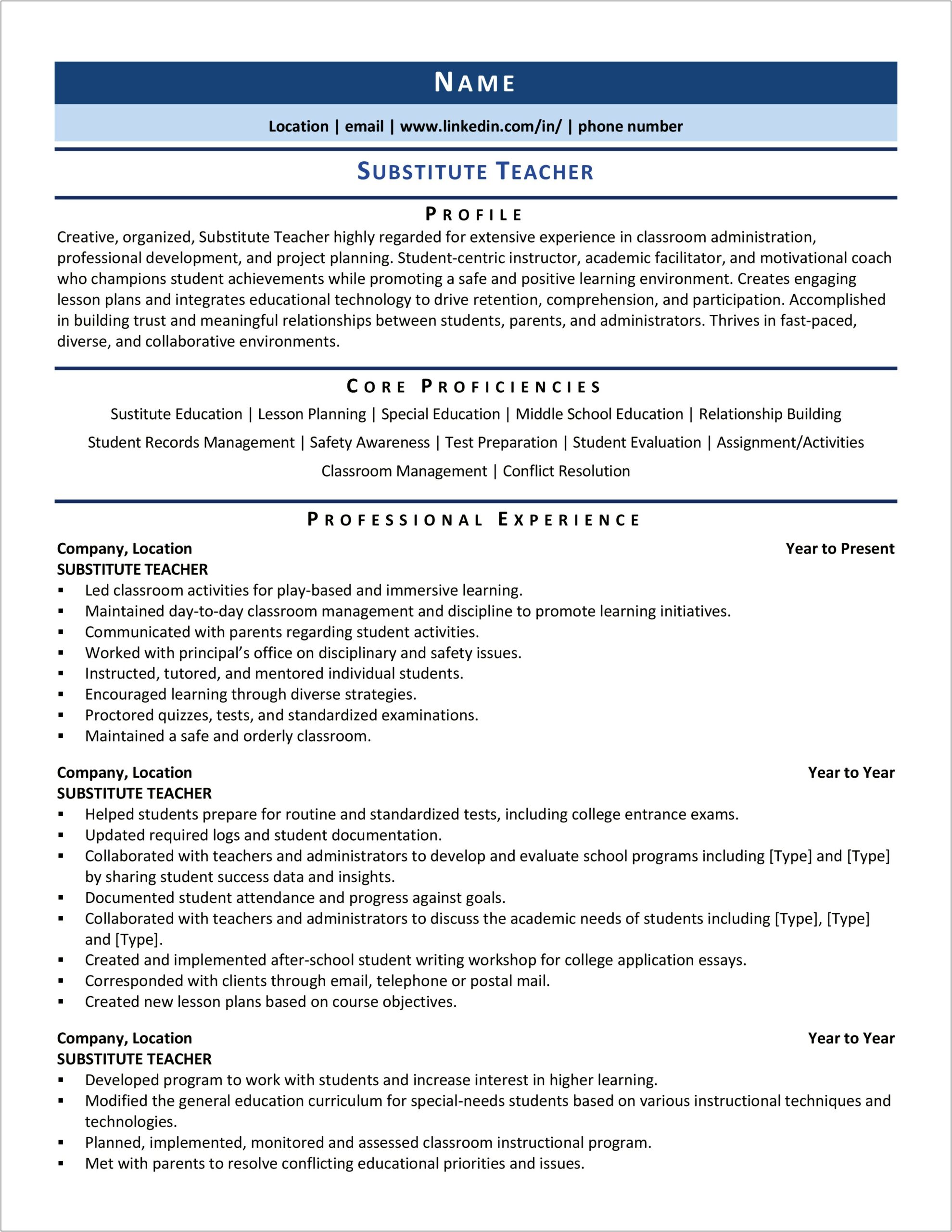 Projects To Do As A Middle Schooler Resume