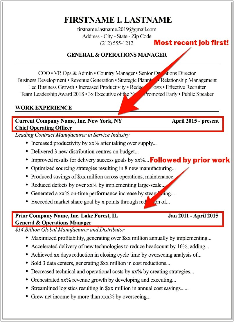 Proper Way To Put Address On Resume