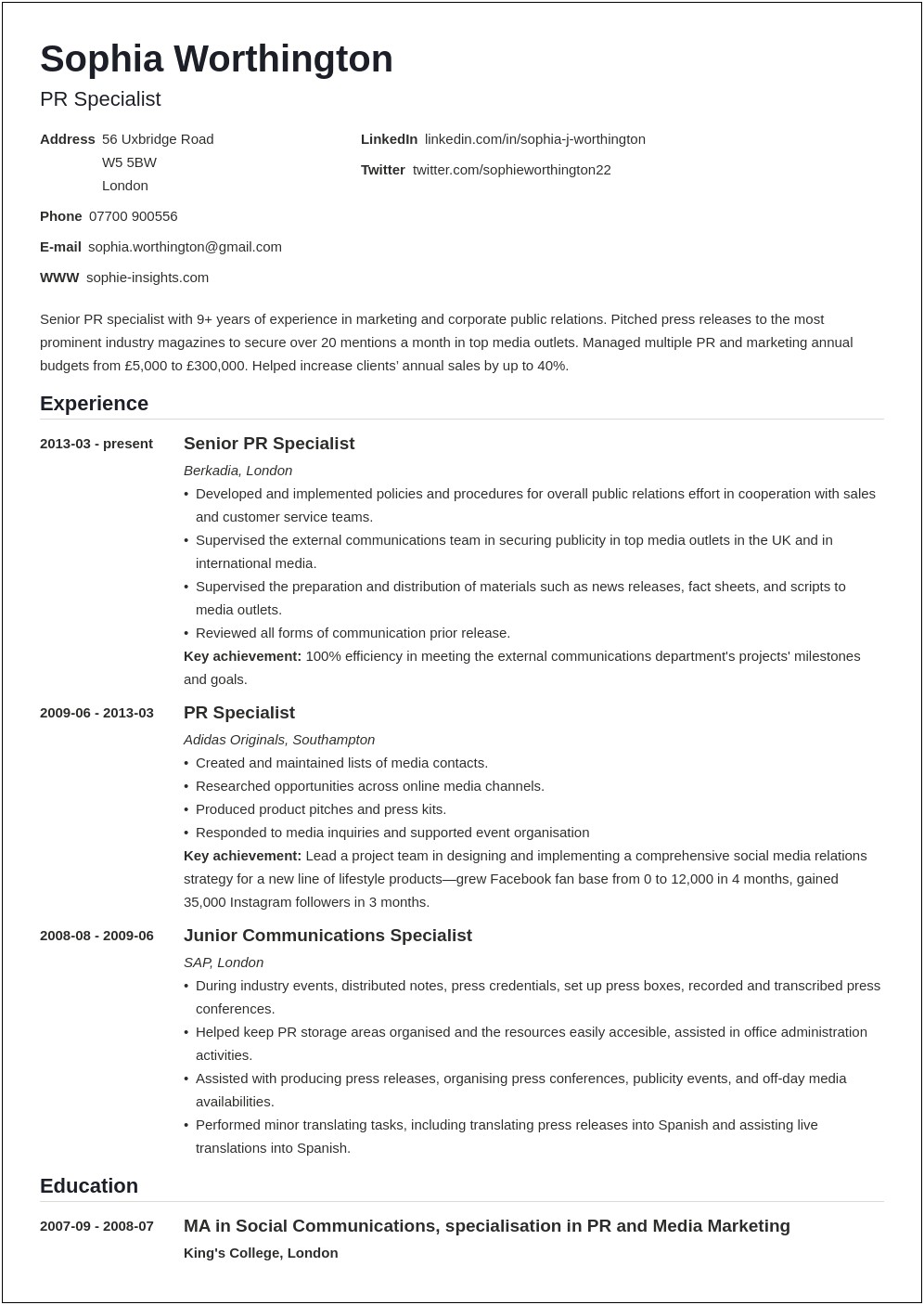 Proper Way To Write A Job Resume