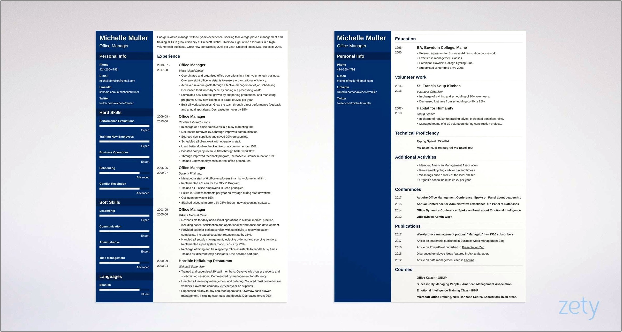 Put Header For Two Pages Of Resume 2018