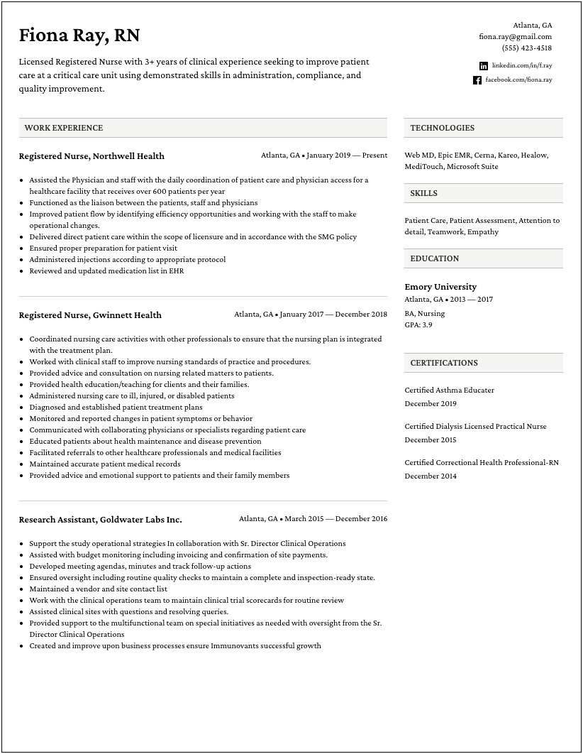 Put Job Description In Resume In White