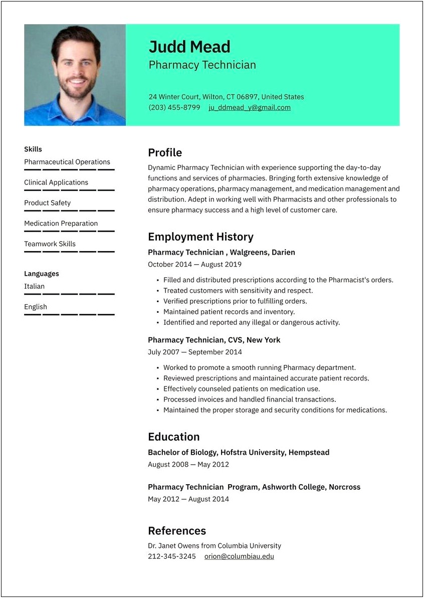 Putting A Dispensary On A Resume