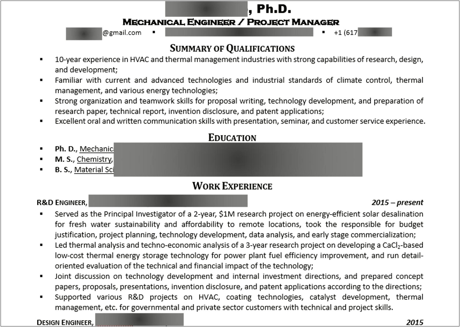 Putting An Unfinished Phd On Resume