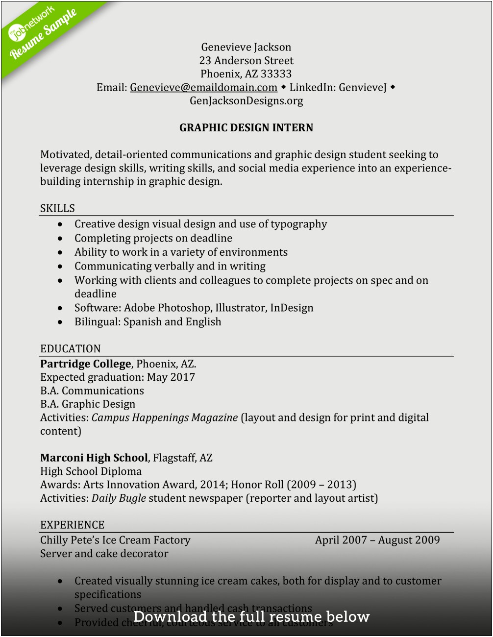 Putting Internship On Resume Before Starting