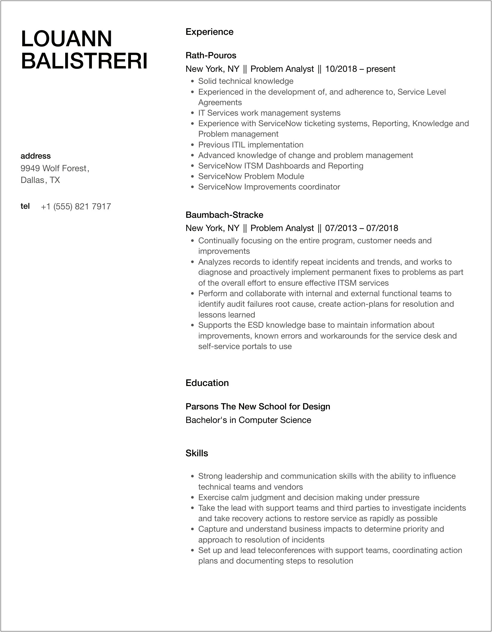 Putting Trouble Shooting Experience On Resume