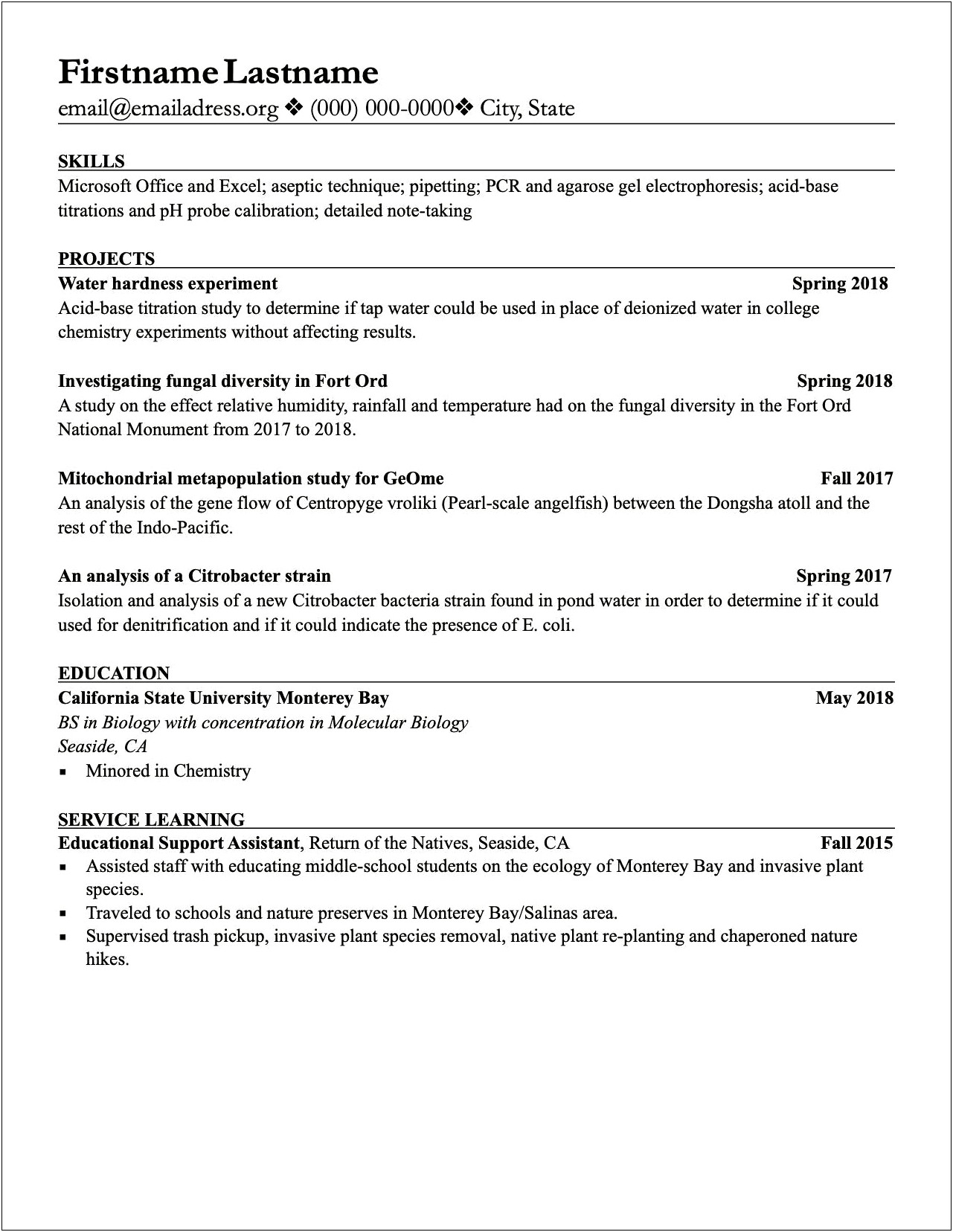 Putting Work Resume On College Application