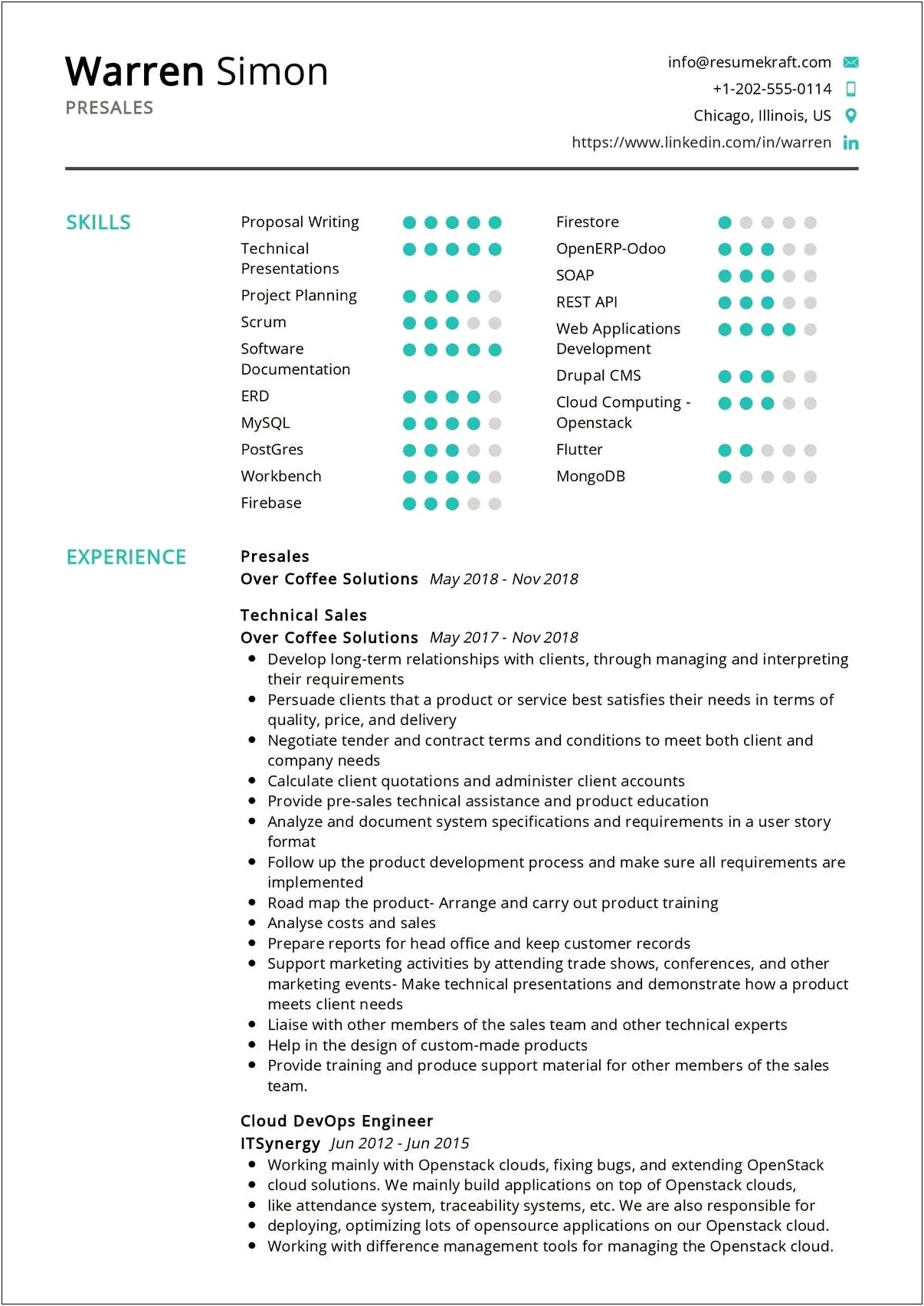 Qa Tester With Cloud Experience Resume