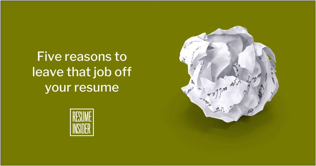 Reasons To Leave Your Job Resume