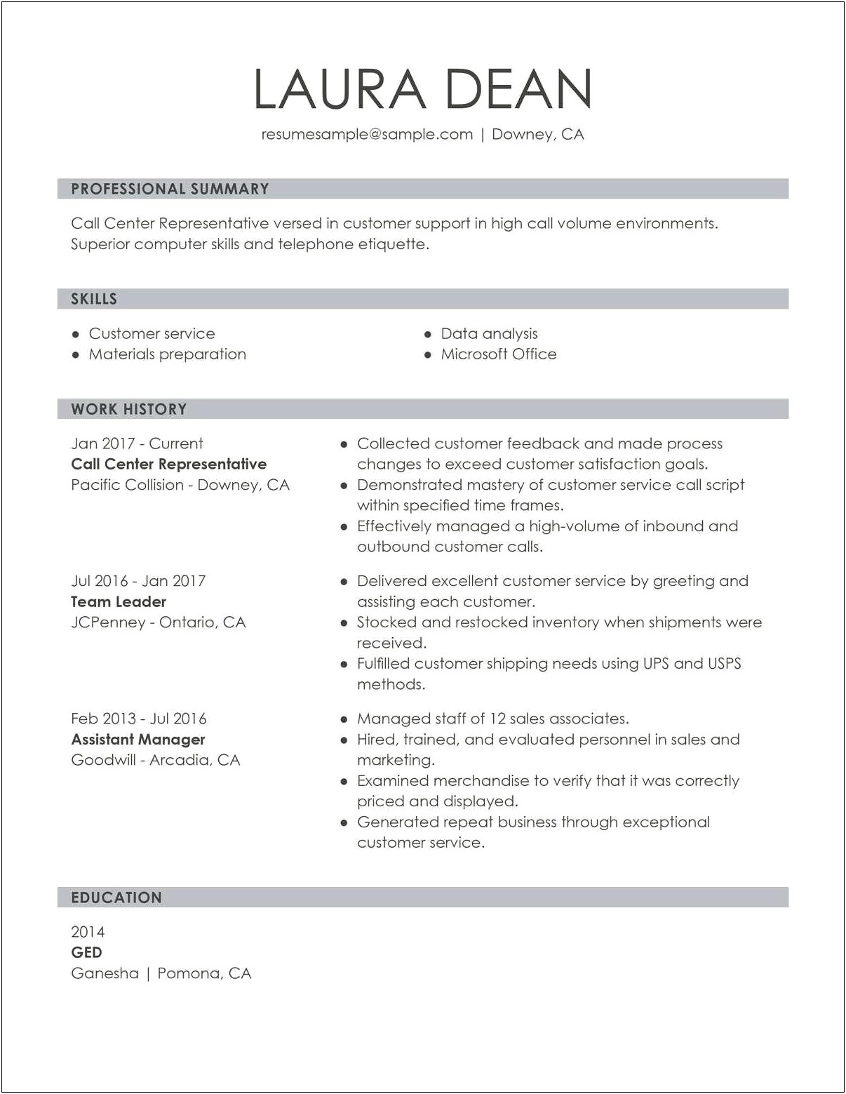 Recieve And Process Freight Resume Examples