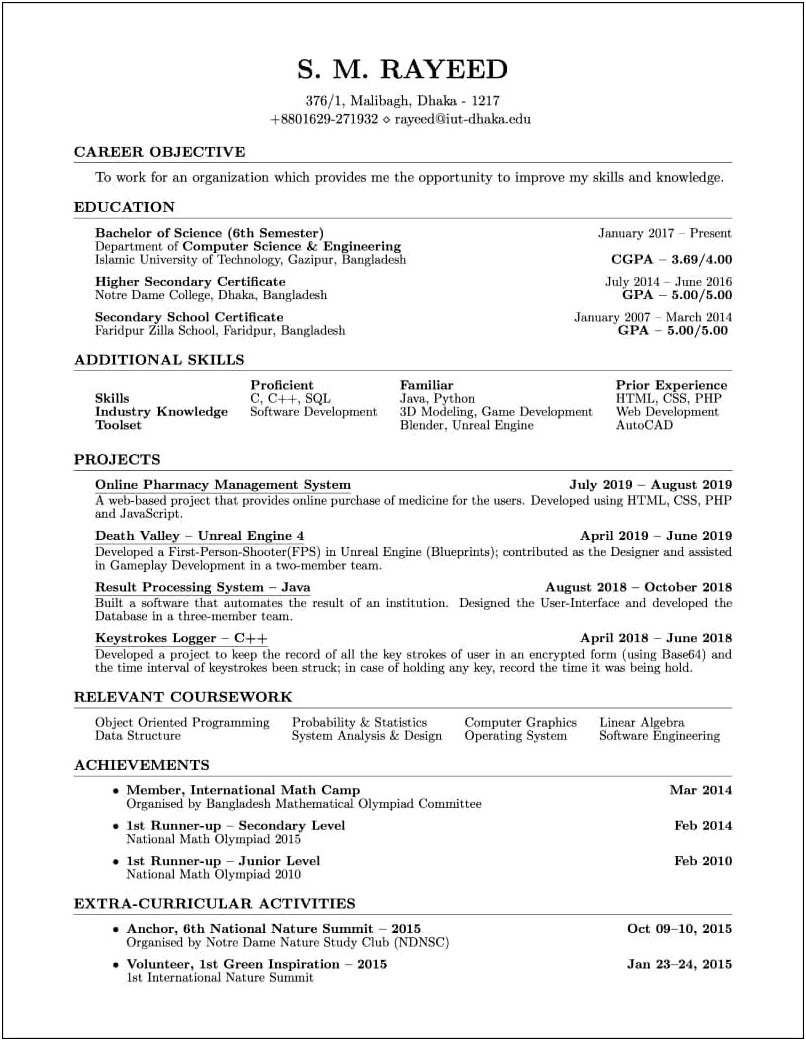 Reddit Professional Resume Right Ot Of School