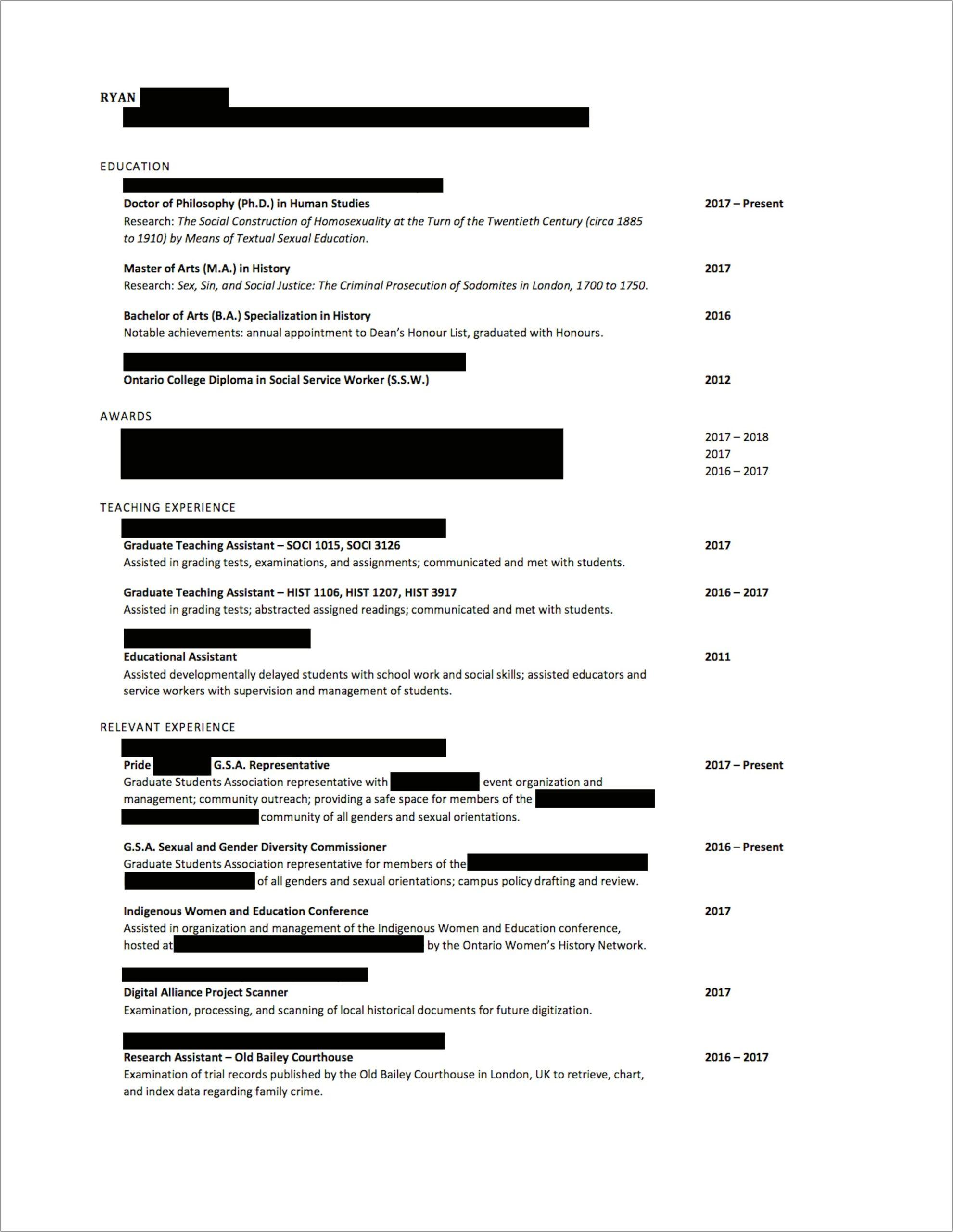 Reddit Resume Formatting For Little Experience