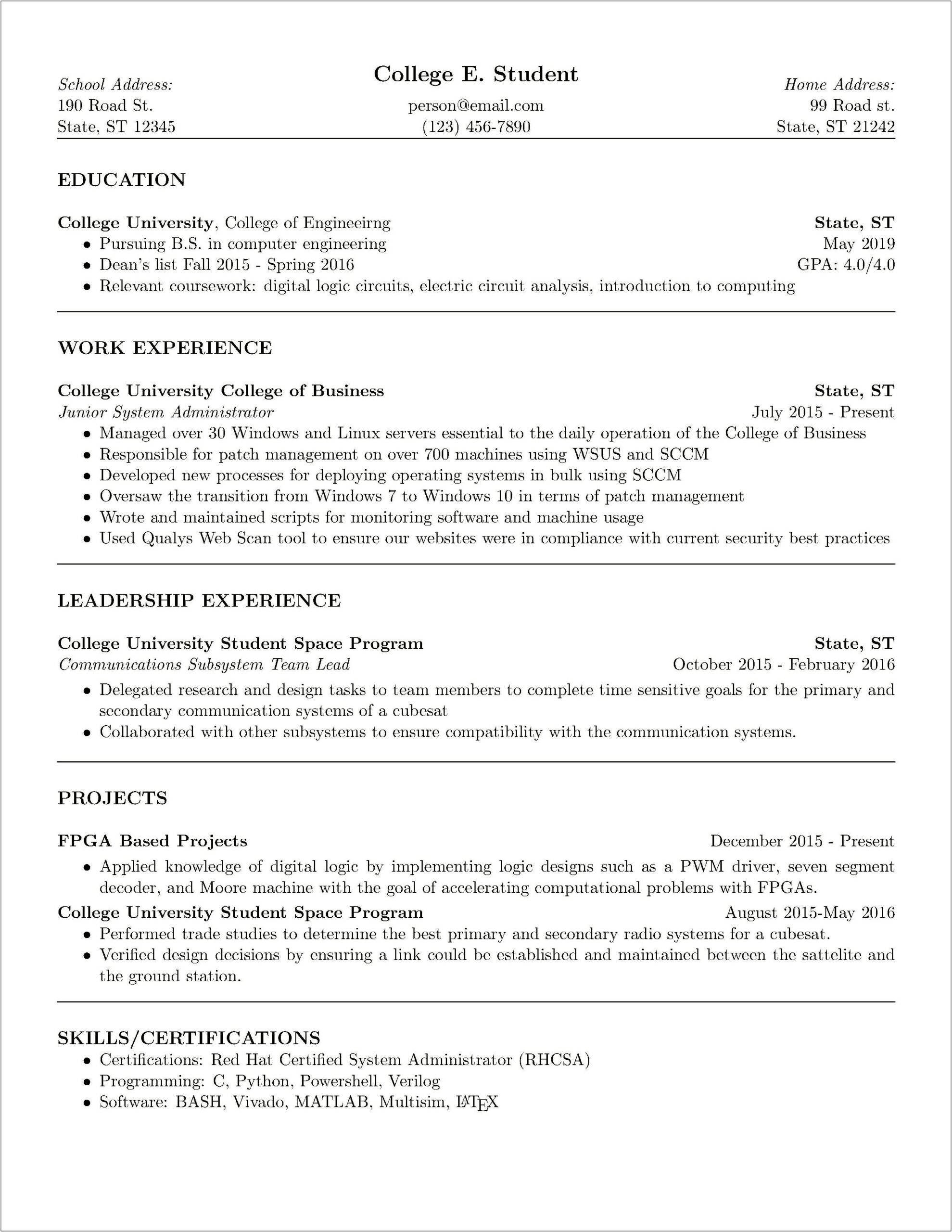 Reddit Resume Template For High School Graduate