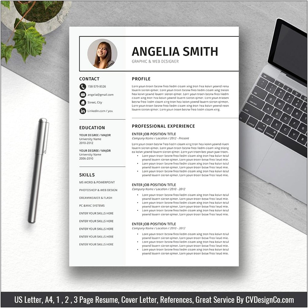 References On Resume Template Microsoft Word