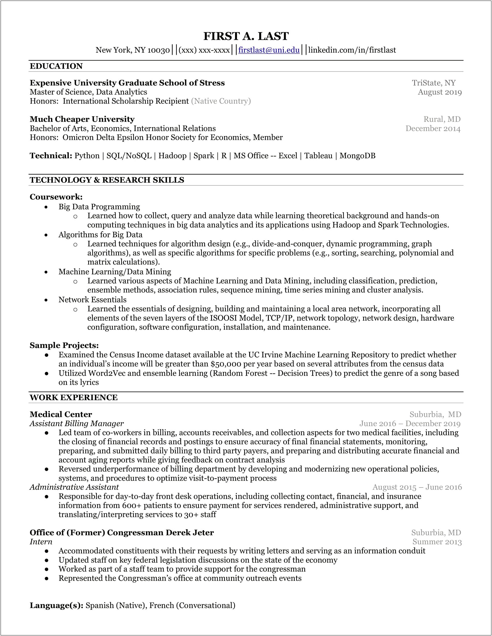 Relevant Experience And Other Expeirence On Resume