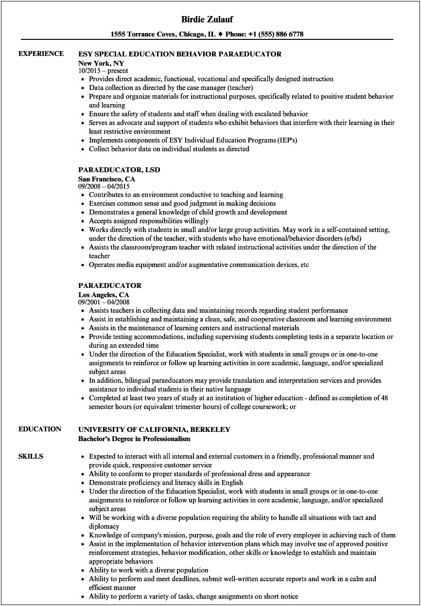 Relevent Course Work Resume Samples Uc Berkley