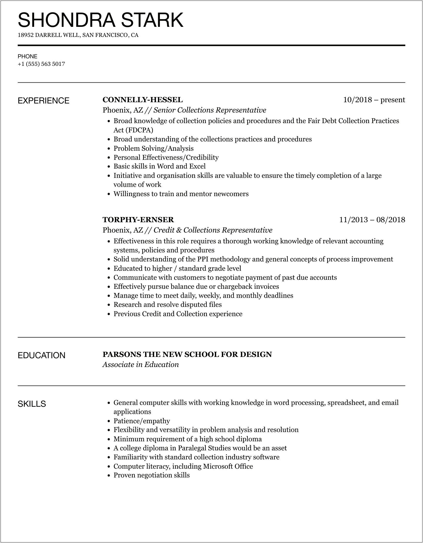 Remittance Representsative Skills List For Resume