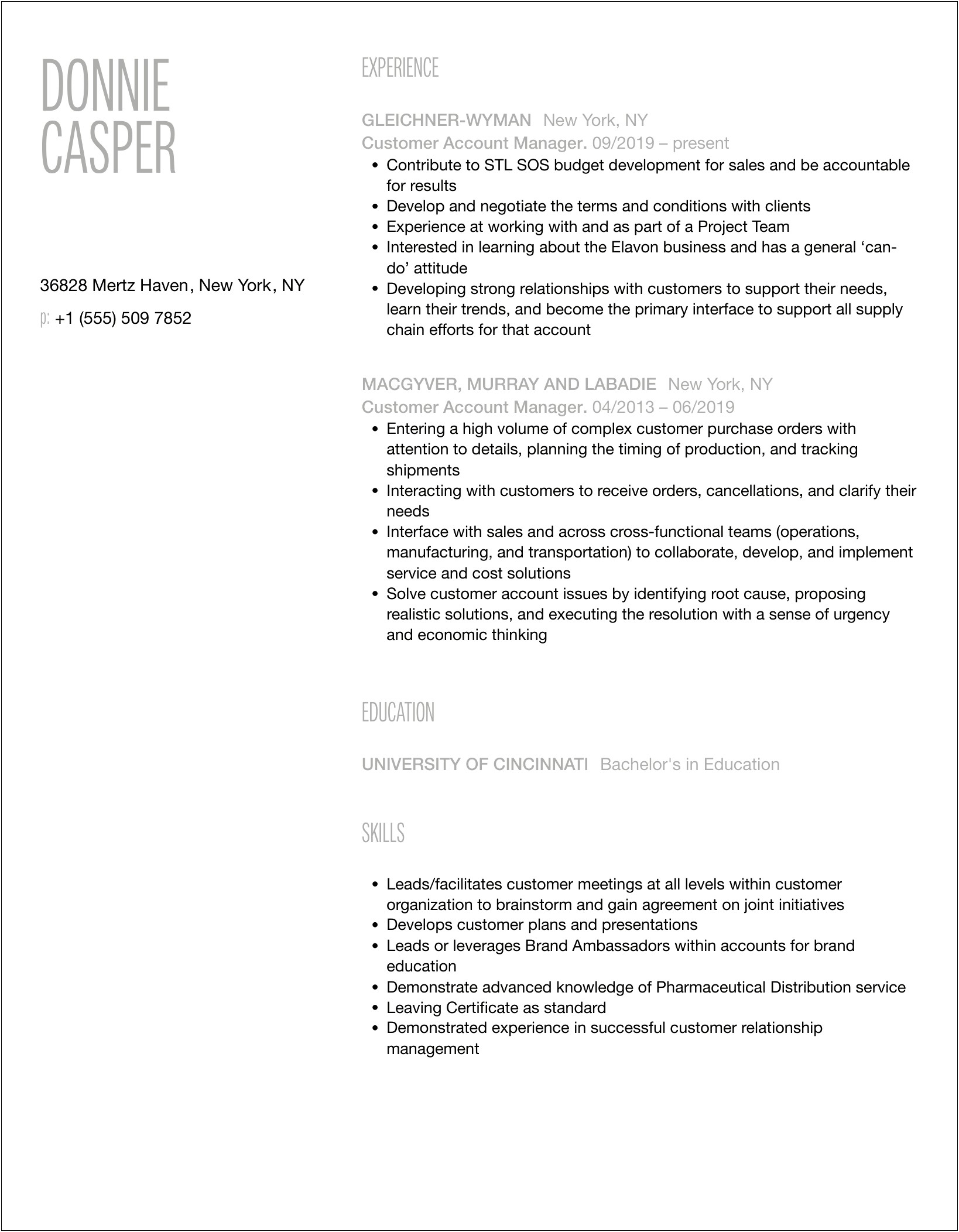 Rent A Center Account Manager Resume