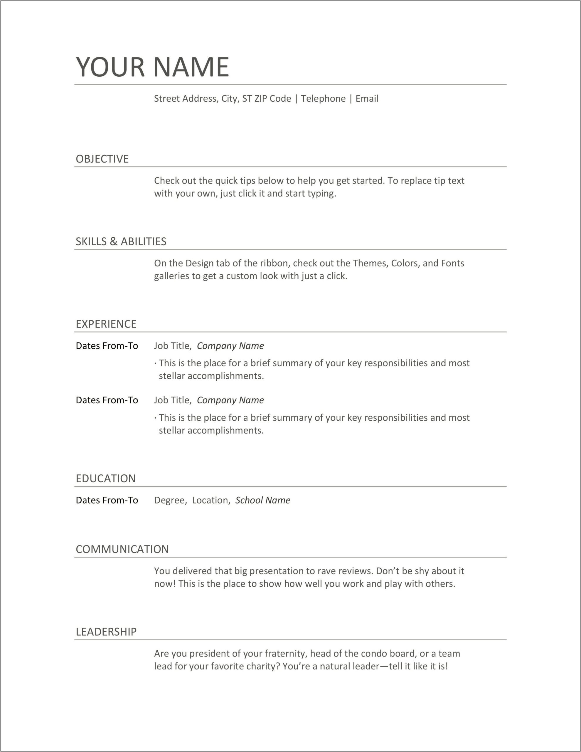 Replacement Words For Created And Worked In Resume