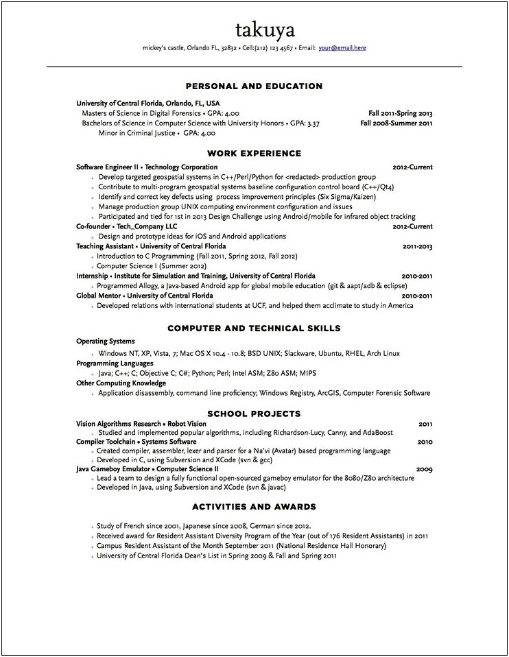 Residency In Resume As Education Or Work Experience