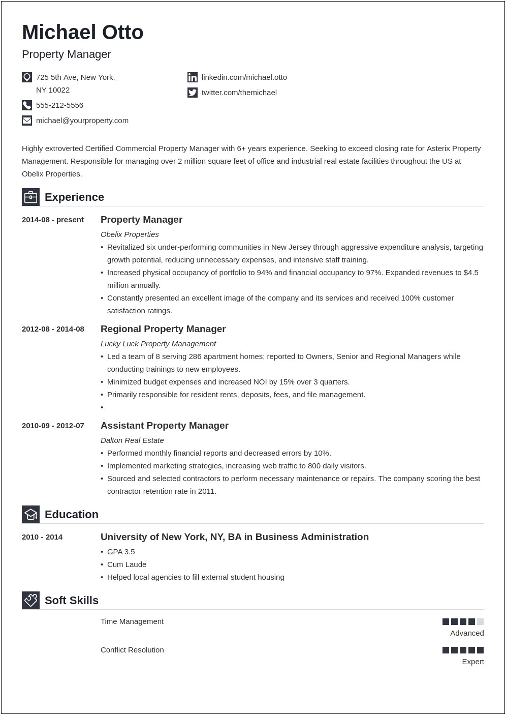 Resident Supervisor Job Description For Resume