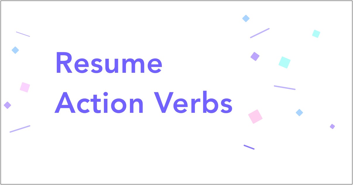 Resume Action Verbs By Skill Set