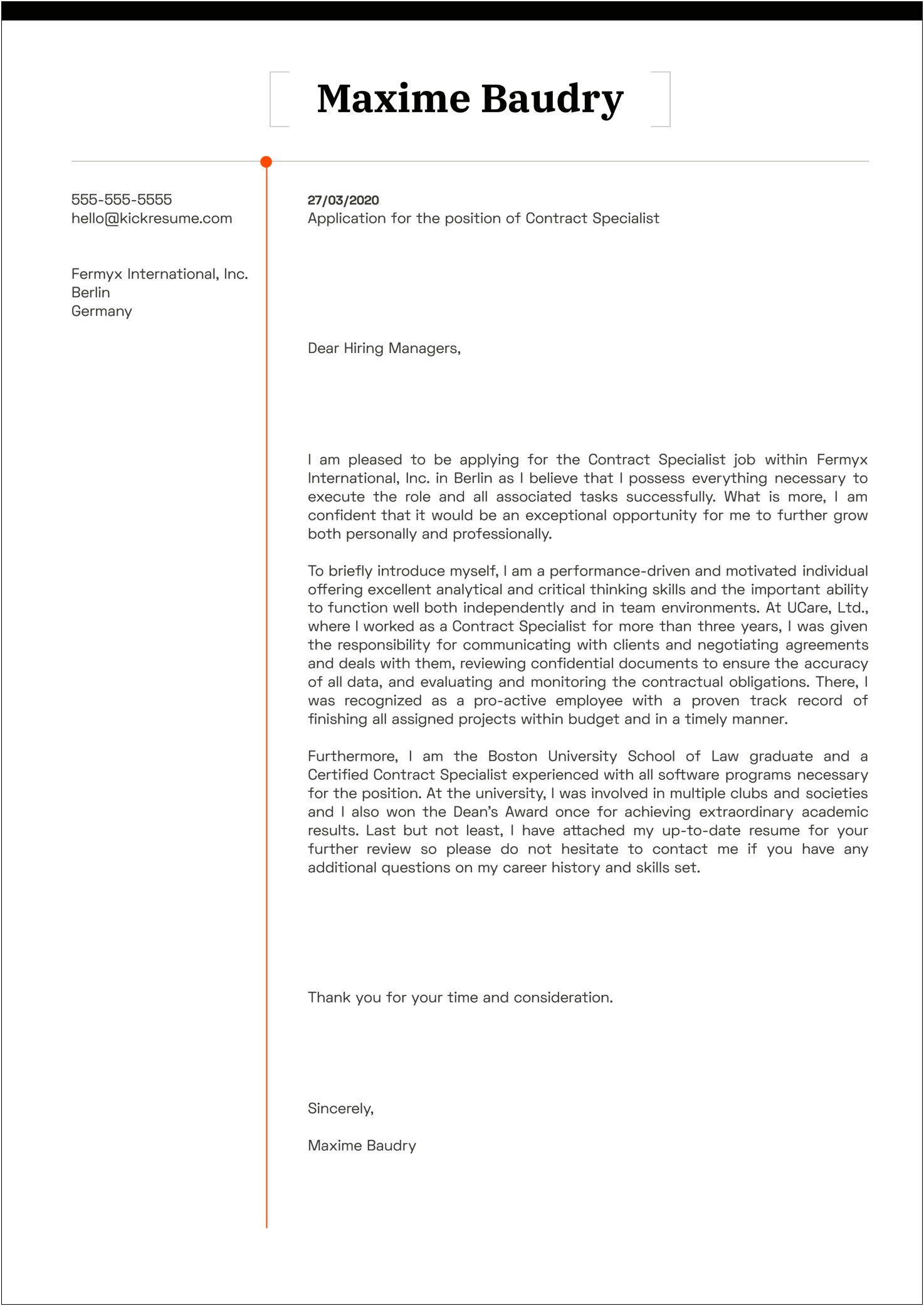 Resume And Cover Letter In Germany