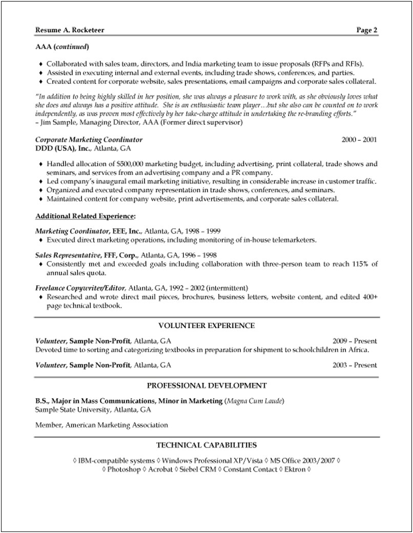 Resume Branding Statement For Restaurant Manager