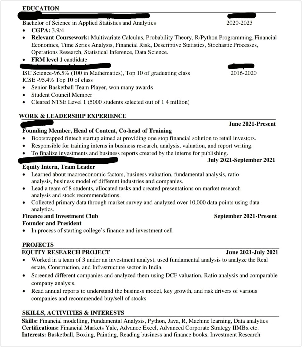 Resume Bullet About Managing Financial Books