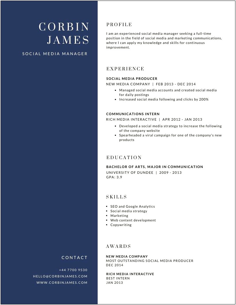 Resume Categories For First Job Teenager