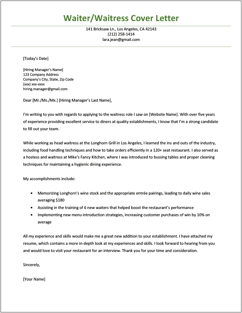 Resume Cover Letter For Cleaning Job