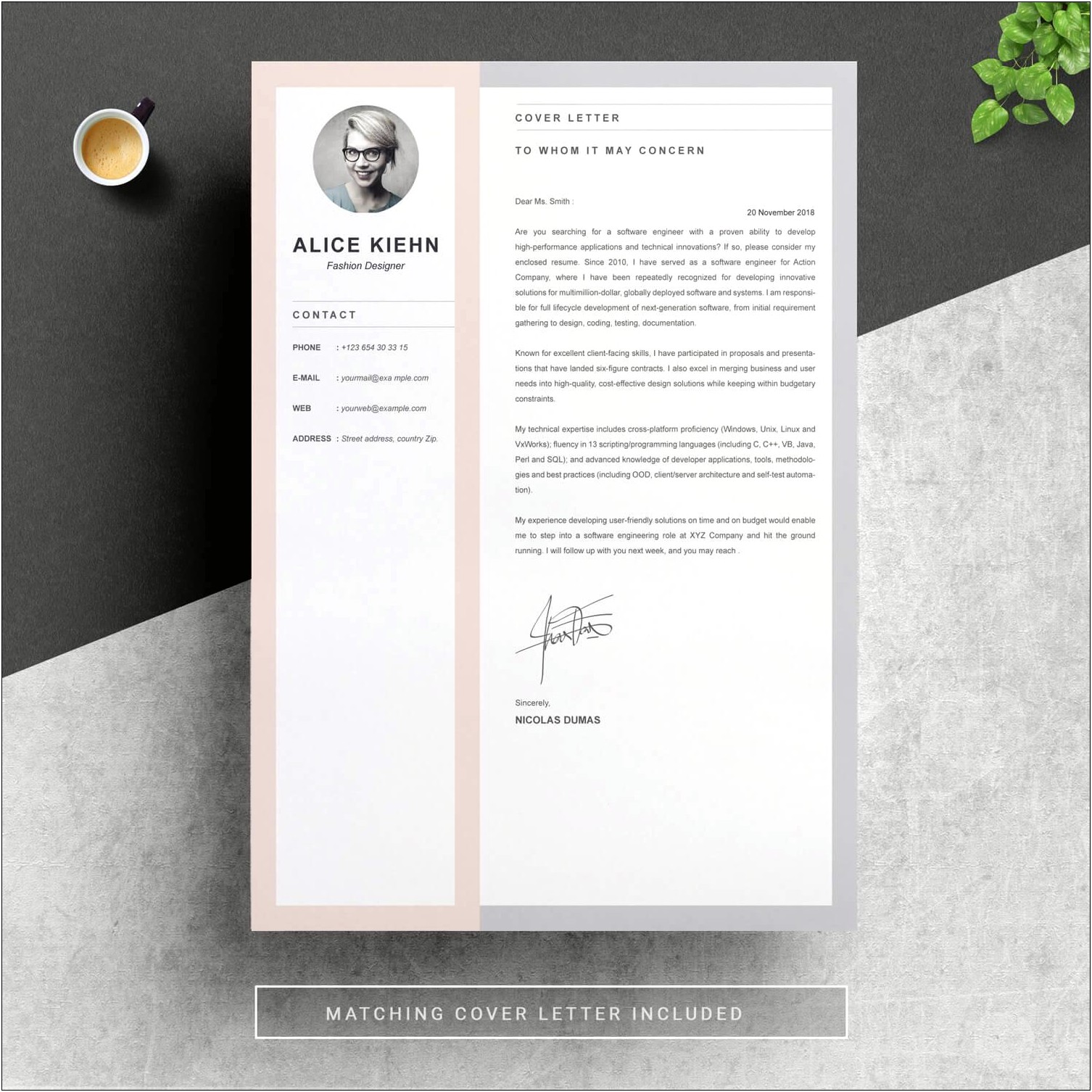 Resume Cover Letter For Fashion Designer