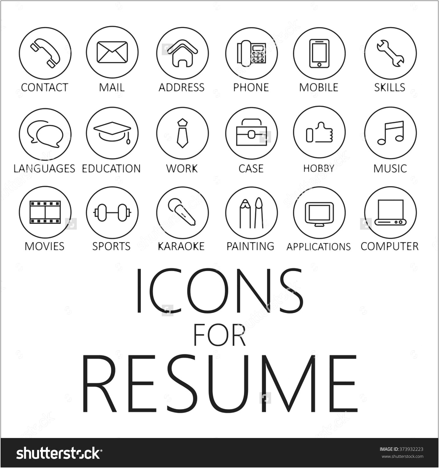 Resume Cv Icon Free Cv Template