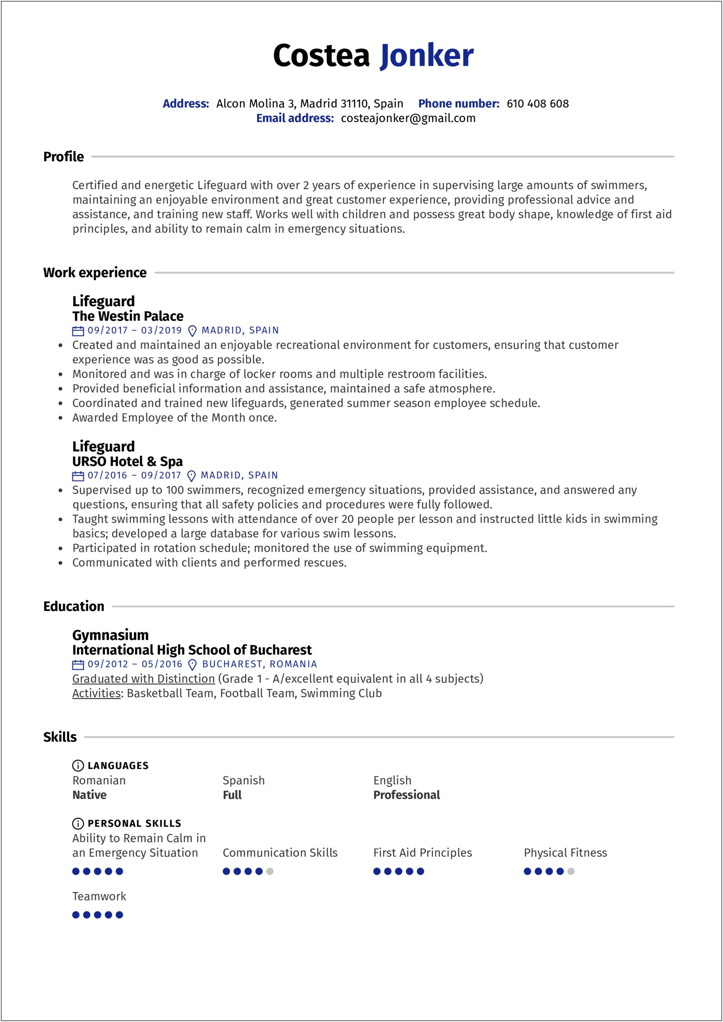 Resume Example Education With Minors Format