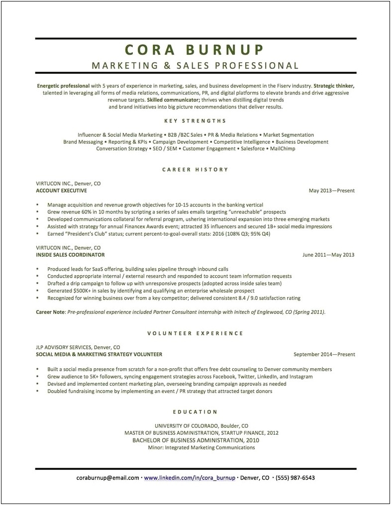 Resume Example New Job At Same Company