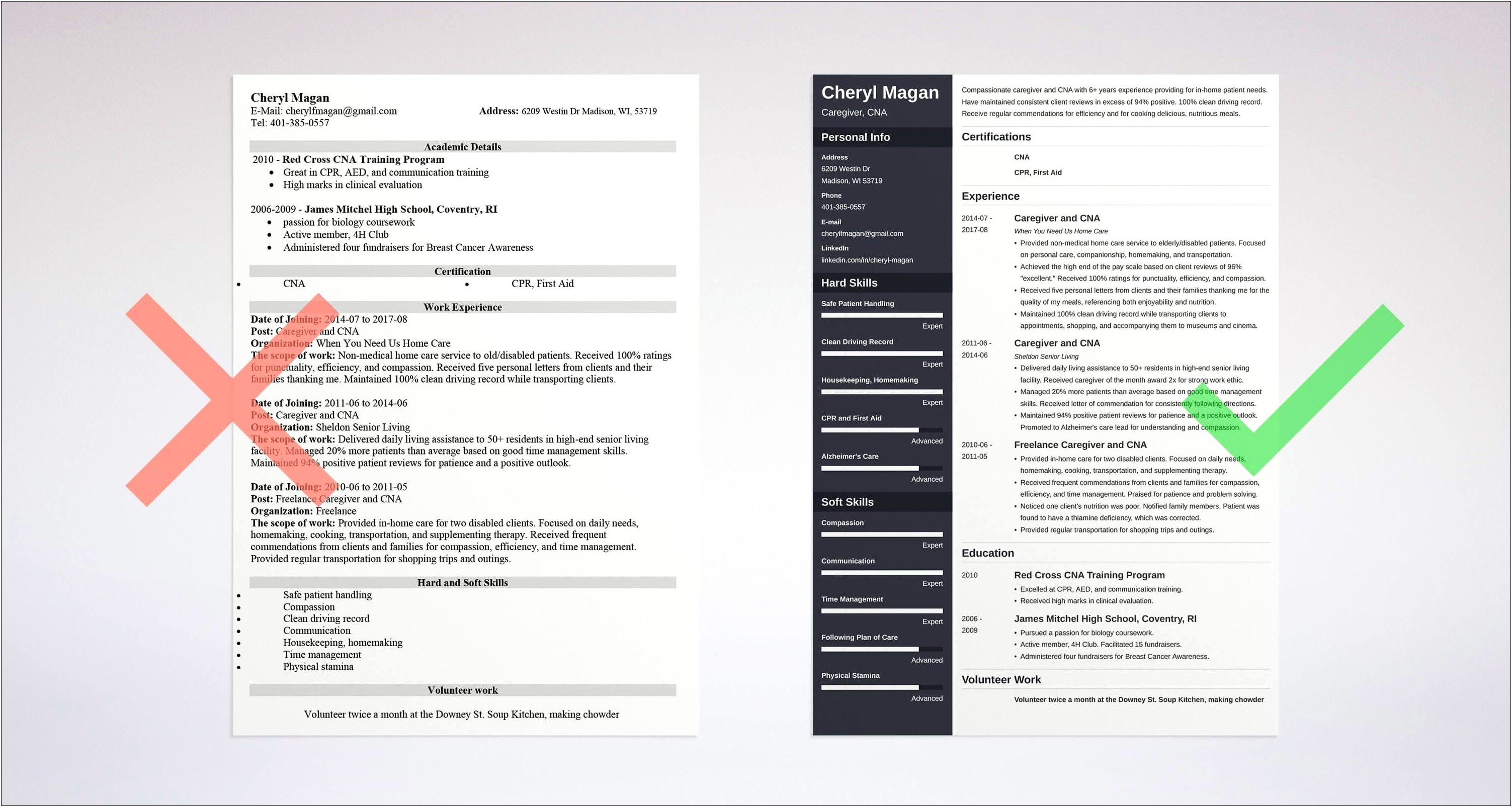 Resume Examples For Caregivers For Family