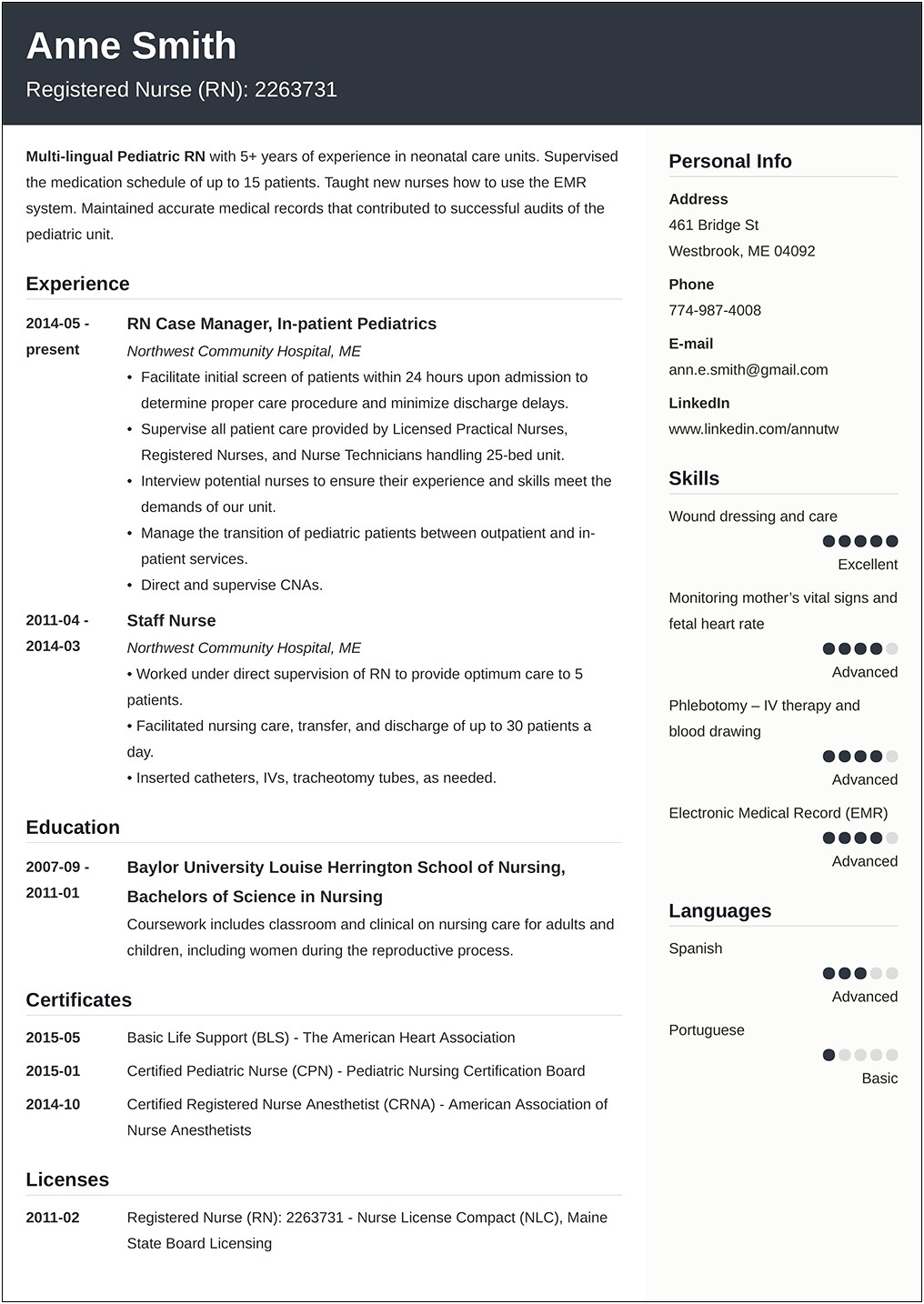 Resume Examples For Job Less Than A Year