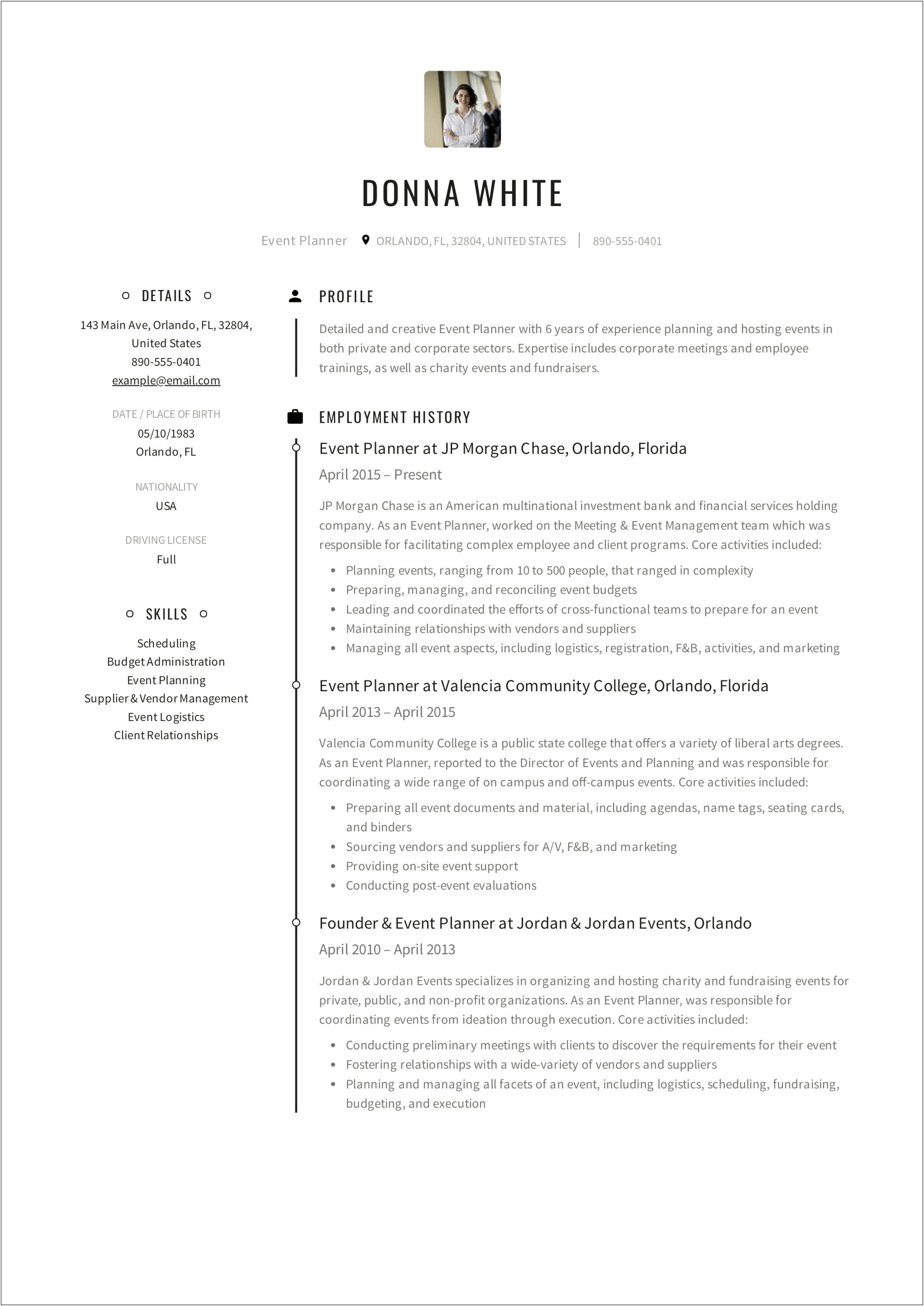 Resume Examples For Non Profit Fundraising