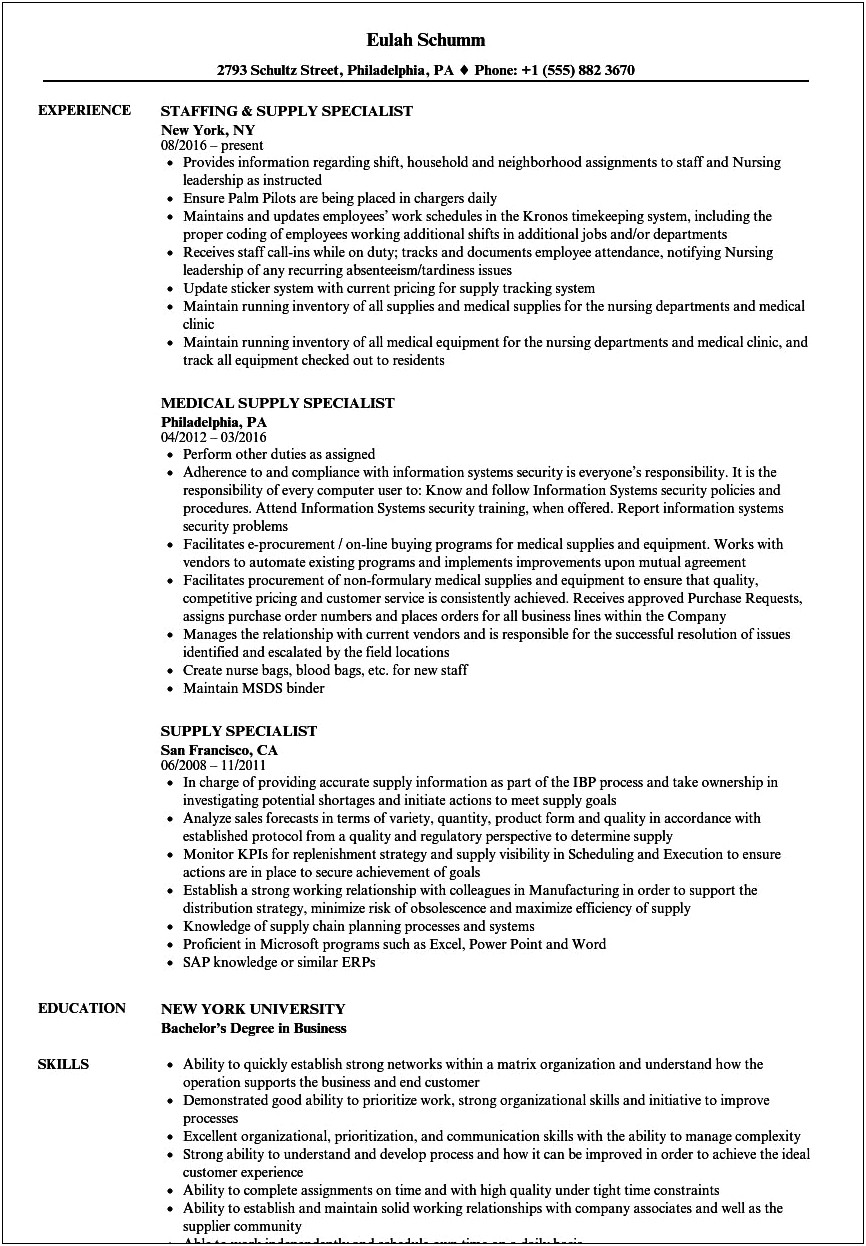 Resume Examples Of 25u Enlisted Service