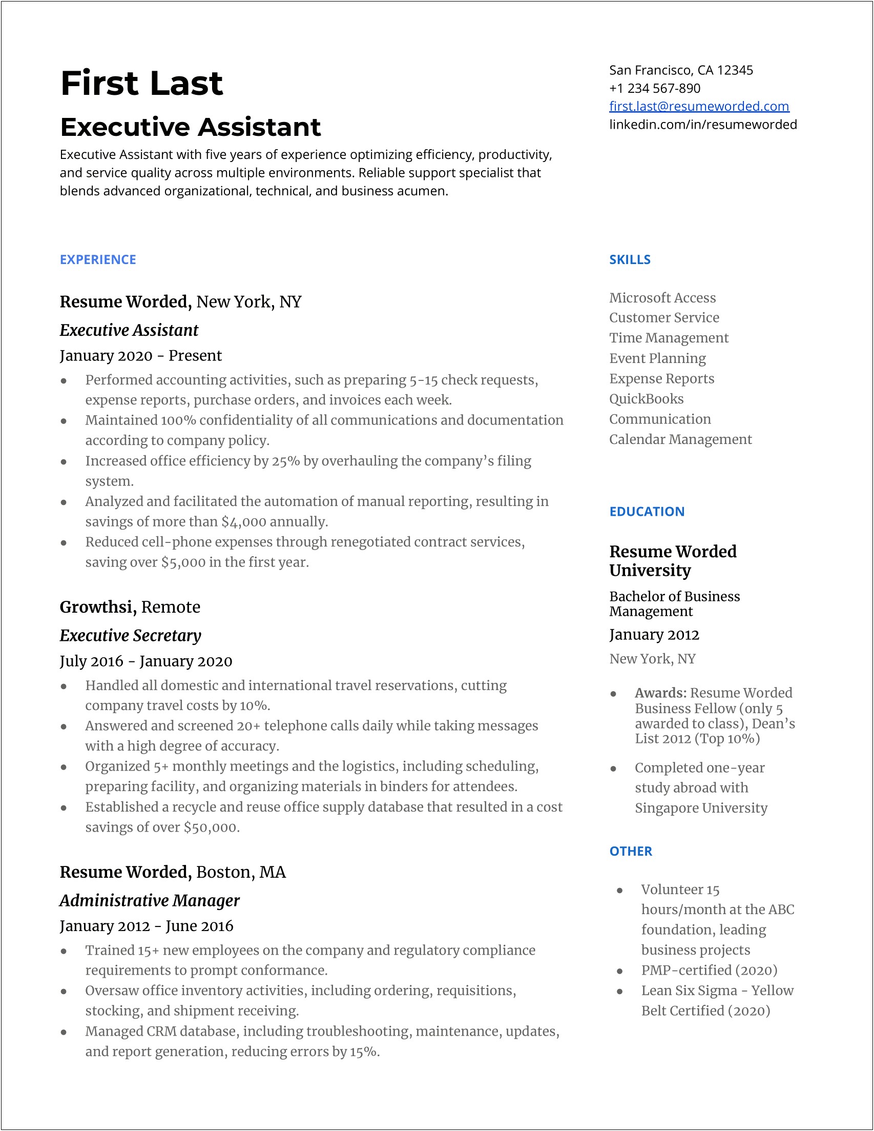Resume Explaining Working In A High Stress Environment