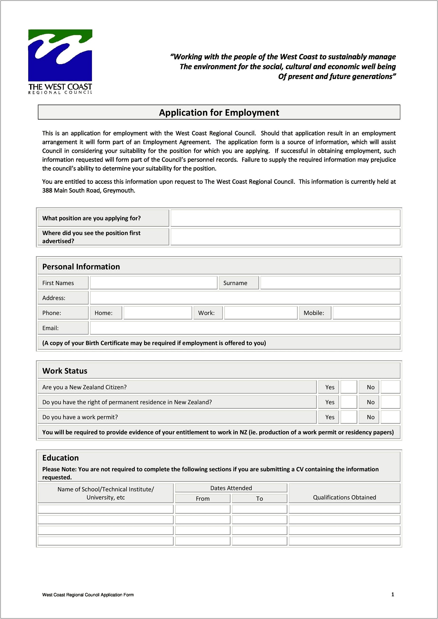 Resume Fill And Print Template For Federal Jobs