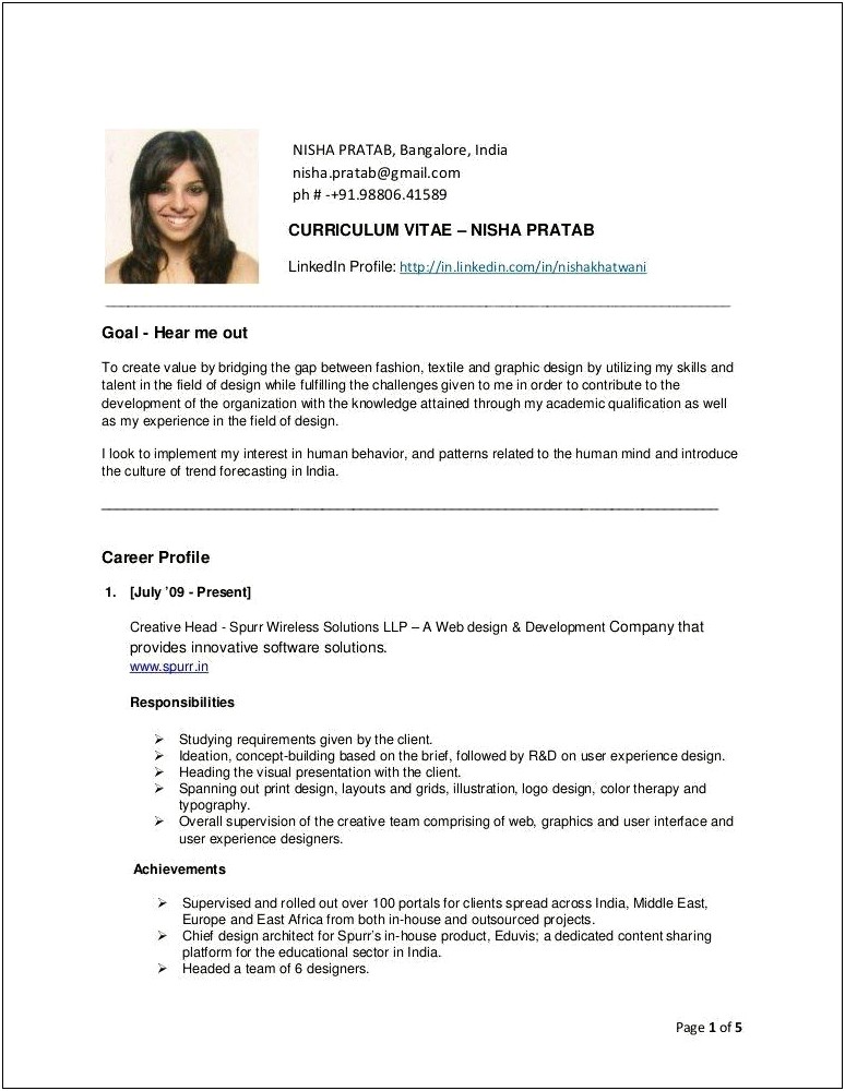 Resume For Cabin Crew With Experience