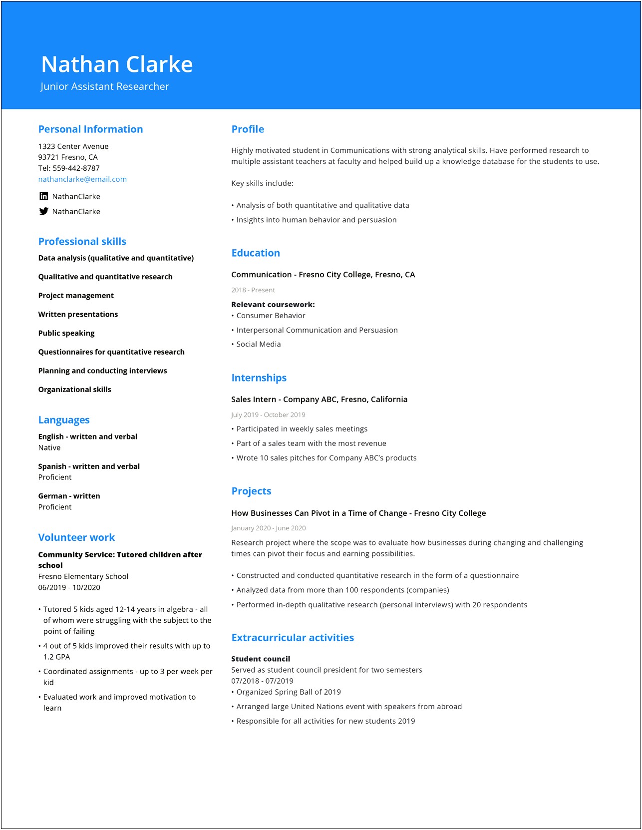 Resume For Call Center Job Sample For Fresher