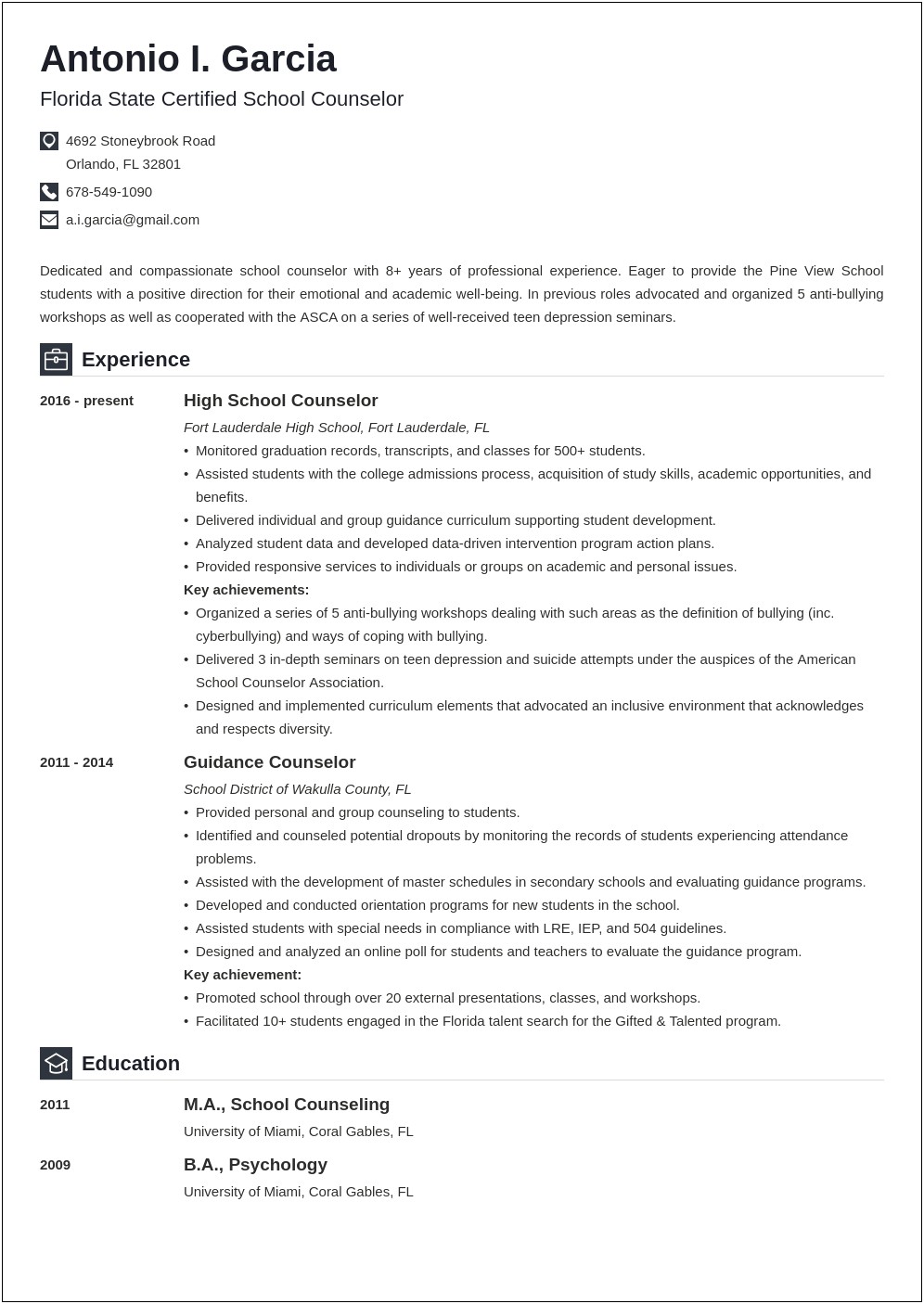 Resume For Conseling Assistant Skills And Abilities