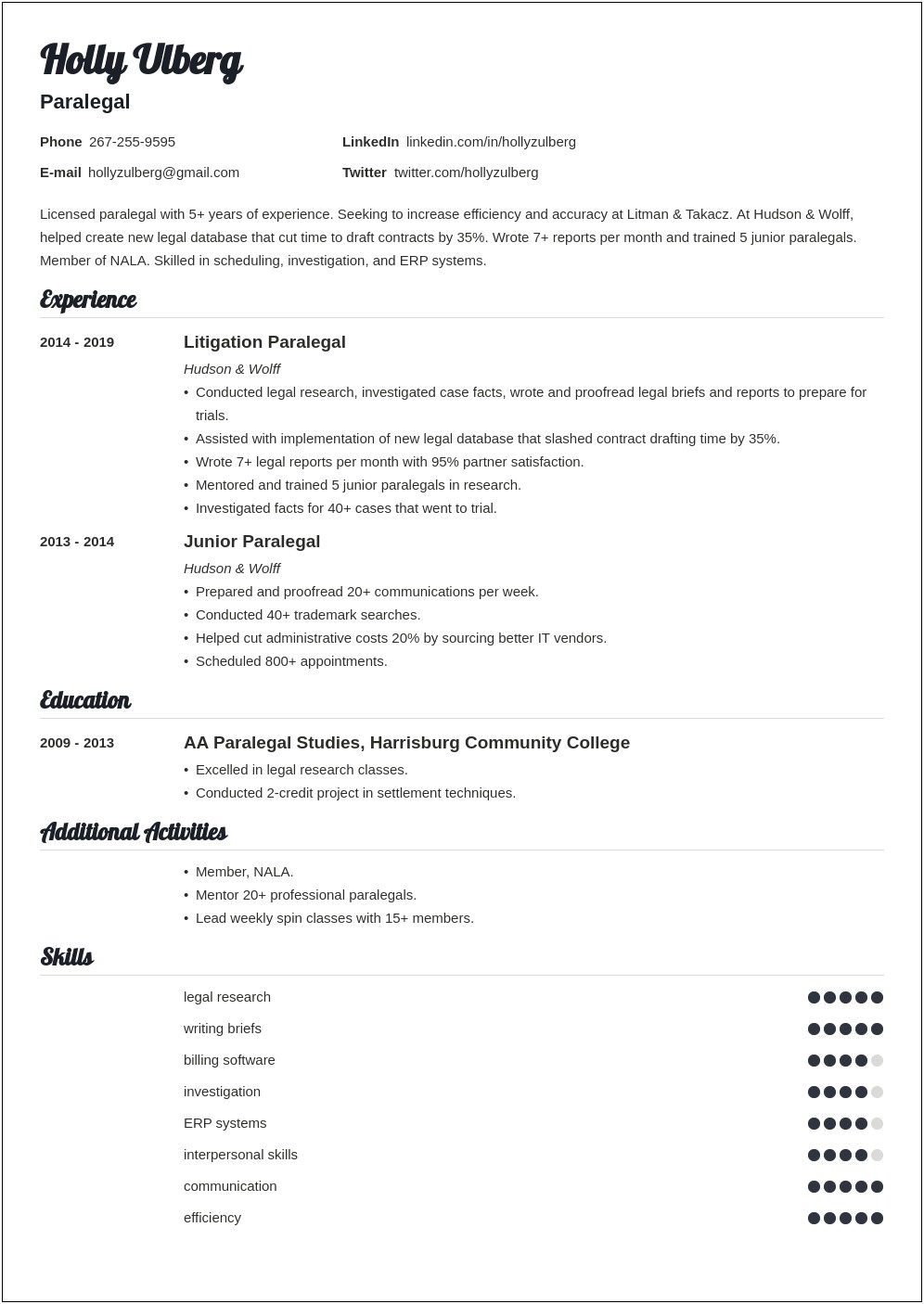 Resume For Non Experiace Immigrant Sample