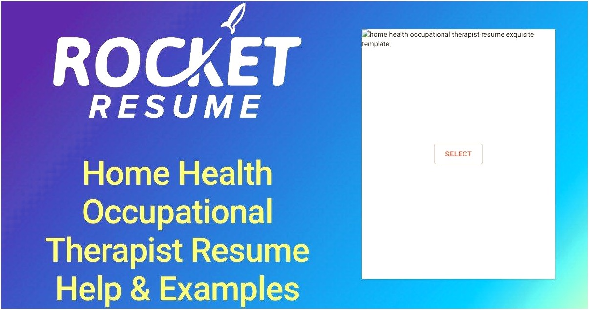 Resume For Occupational Therapy Home Care Job