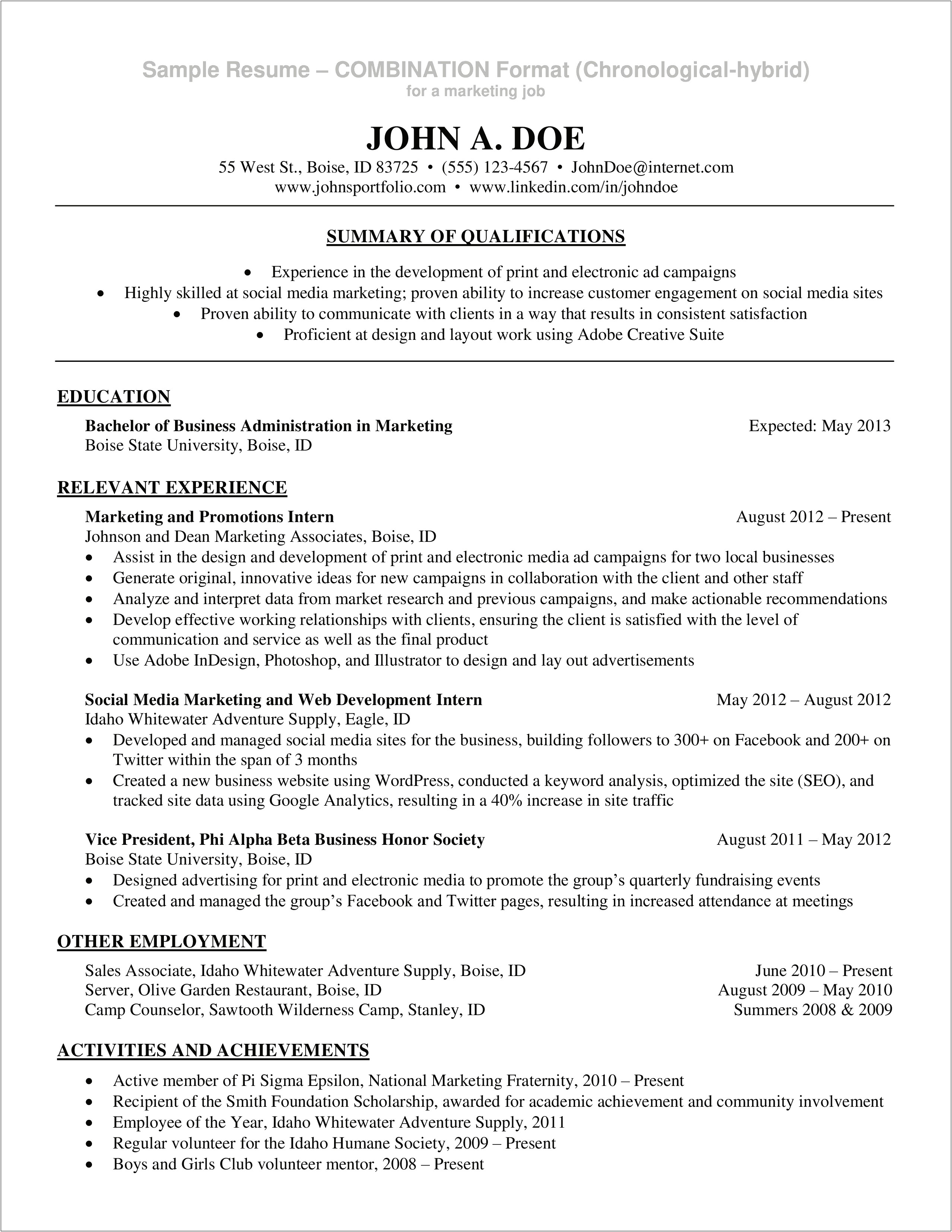 Resume For Part Time Job For Retirees