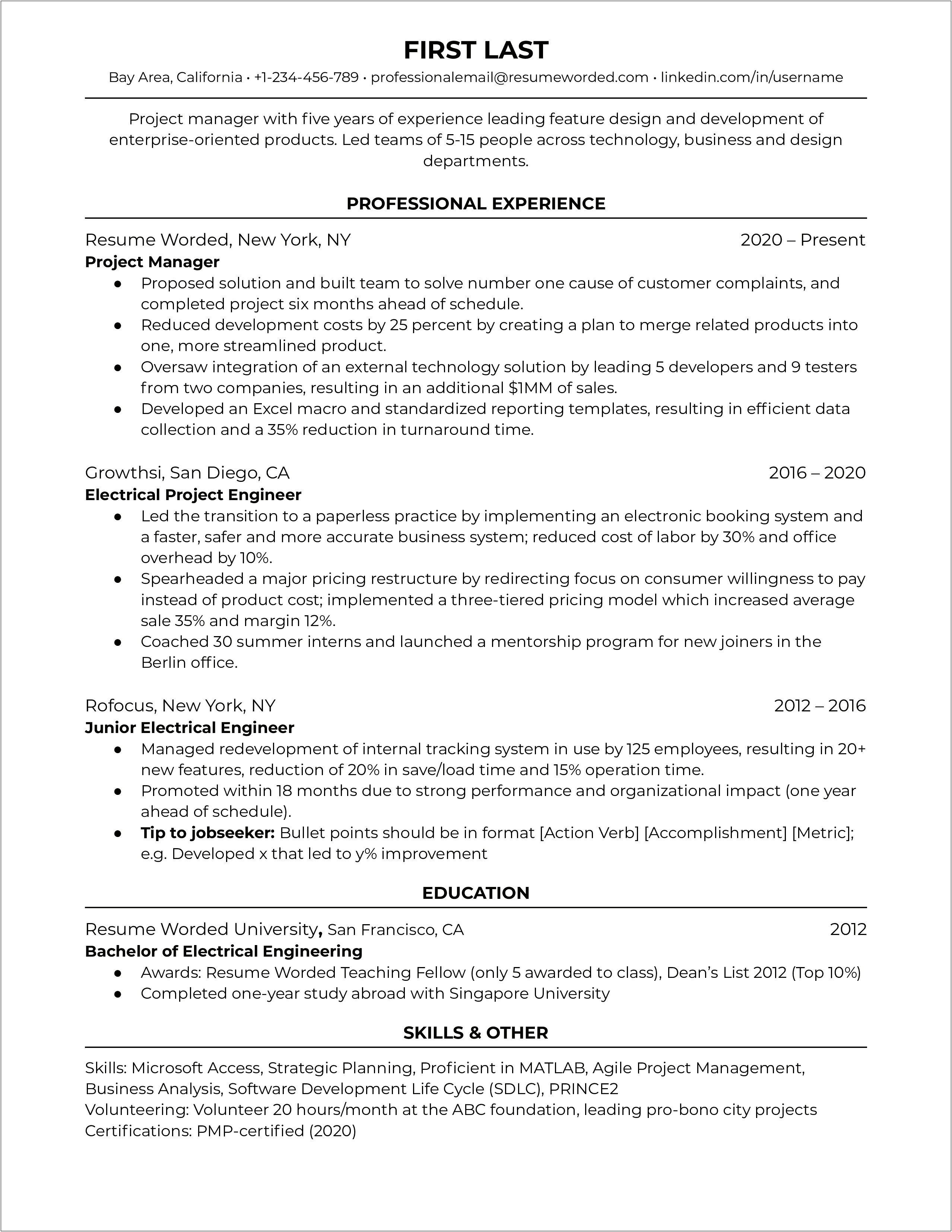 Resume For Project Assistant With No Experience